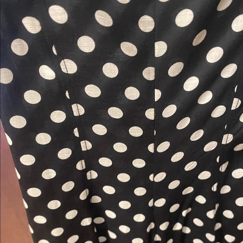 Zara Black with White Polka Dot Maxi Dress - Picture 5 of 7